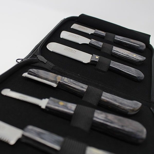 Gray & Black Stripping Knives Set