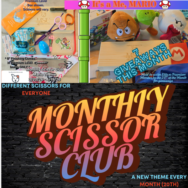 This is an image of this Month's Scissor Club box - this one is a Mario theme. Clicking this button will take you to the questionnaire form to become a member.