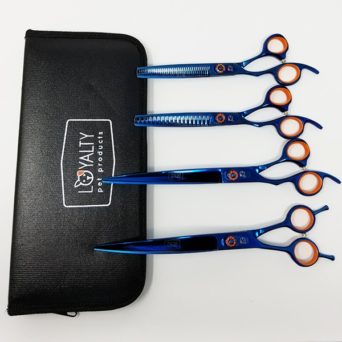 Left Handed Dog Grooming Shears - 4 Piece Set