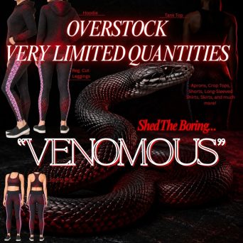 Overstock "VENOMOUS" Limited Edition Apparel
